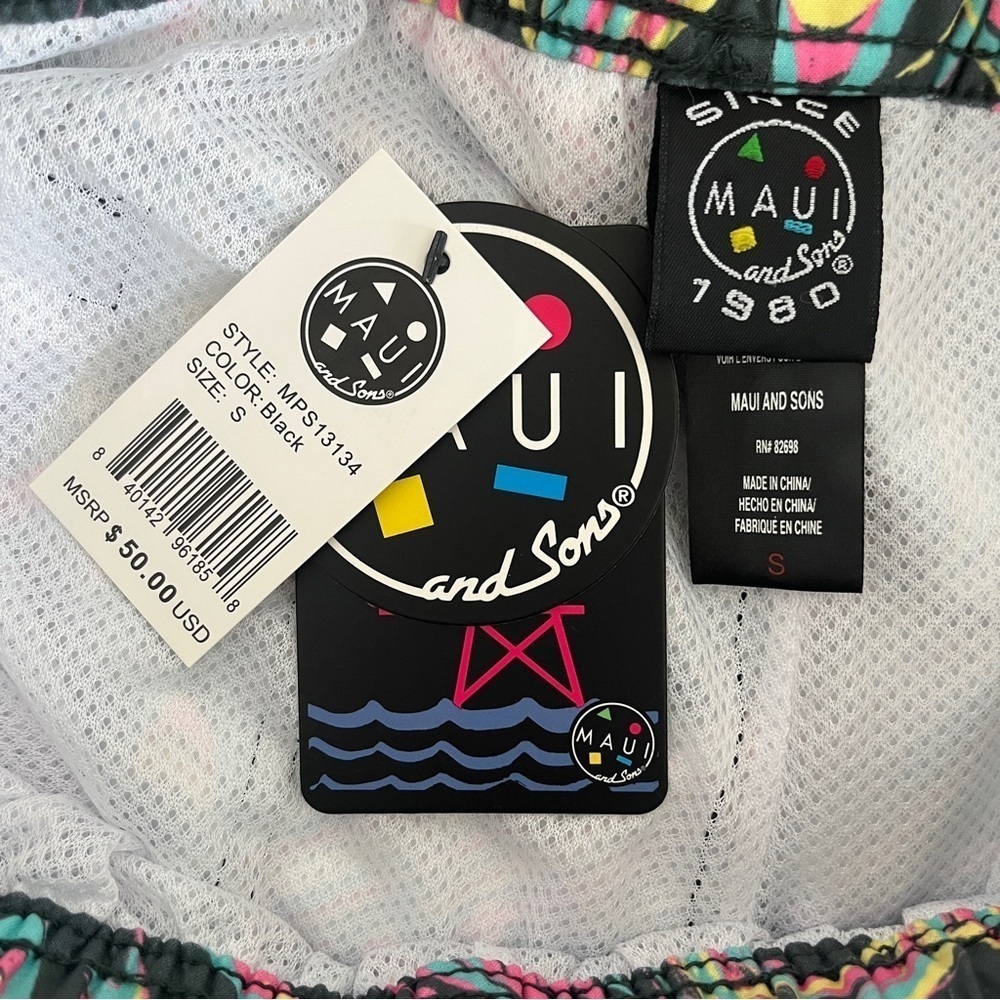 Maui and Sons 6” Scratch That Pool Shorts Sz S *H13 - Picture 4 of 4